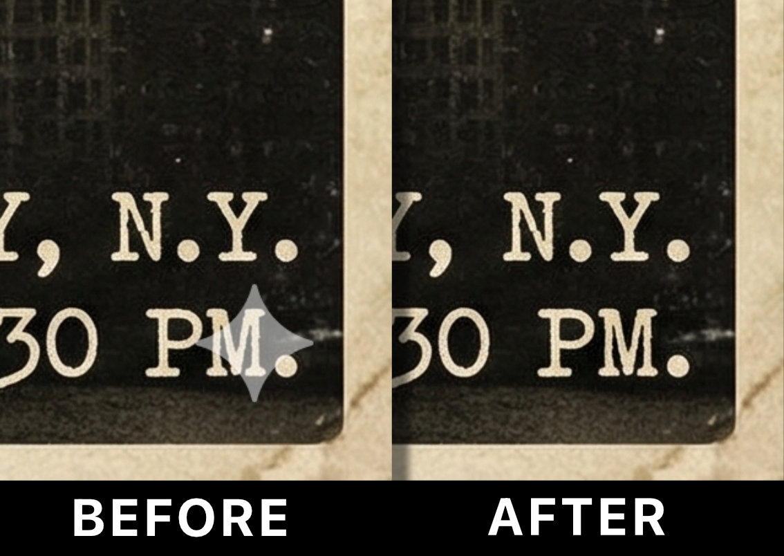 Before and after comparison